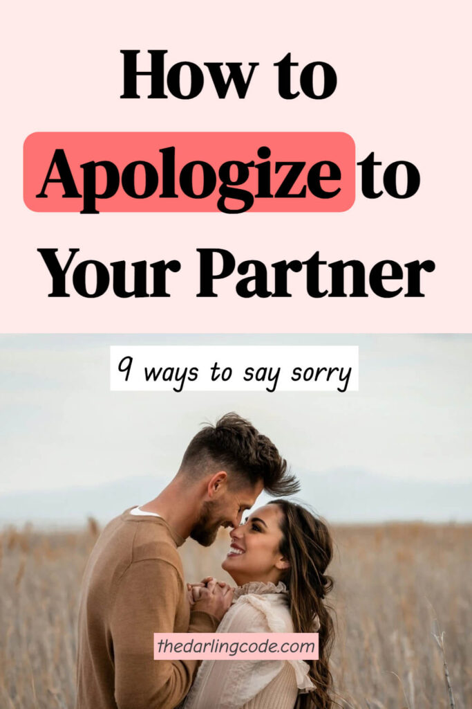 How to Apologize to Your Partner