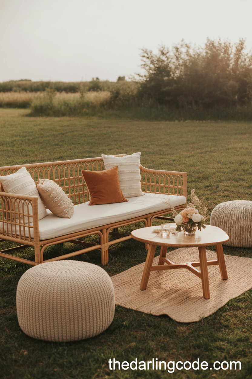 Cozy Rattan Lounge Area for Guests