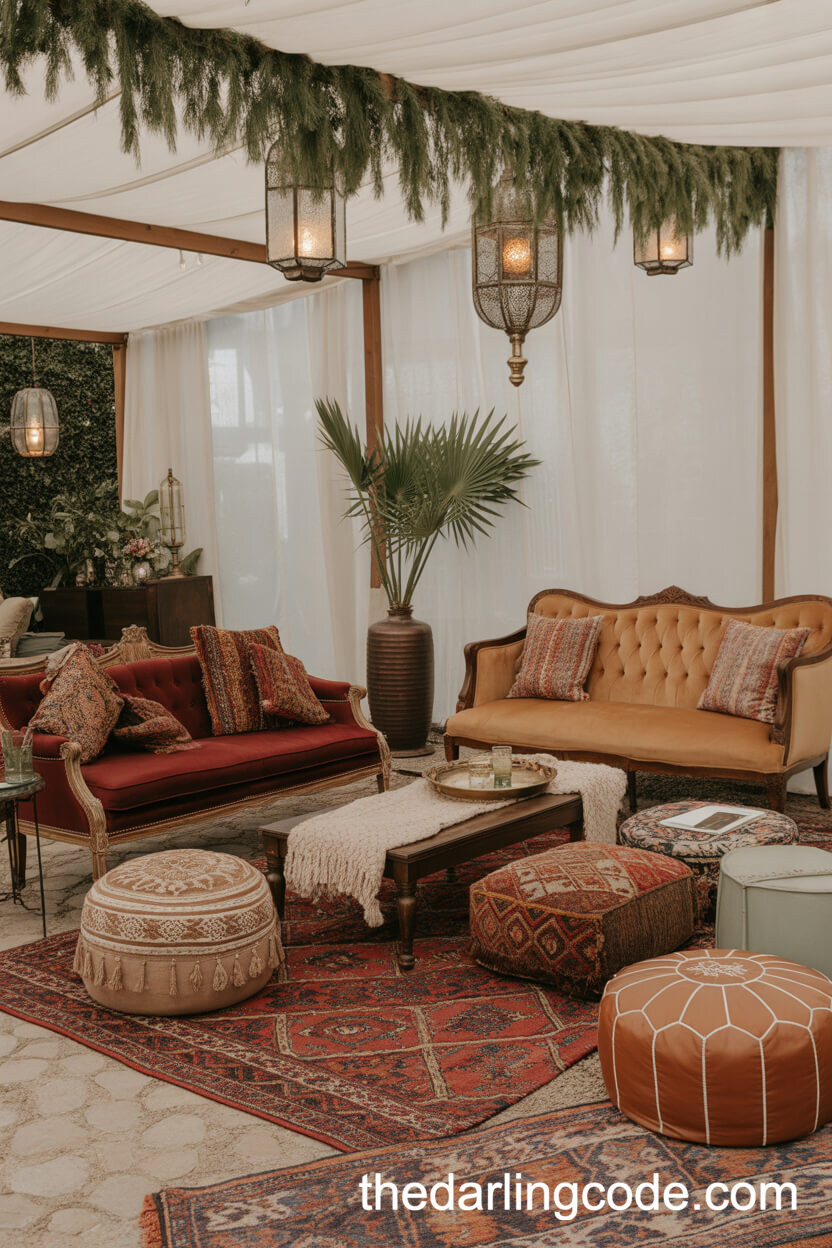 Eclectic Vintage Lounge for Boho Cocktail Hour