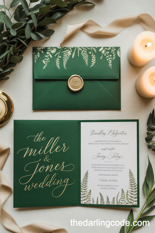 emerald green wedding theme ideas