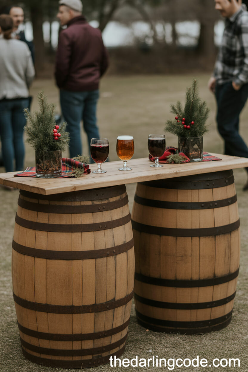 Outdoor Drink Station with Mulled Wine and Ale