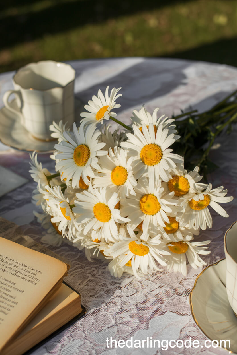 Daisy Delight: Whimsical Wedding Tea Party Bouquet