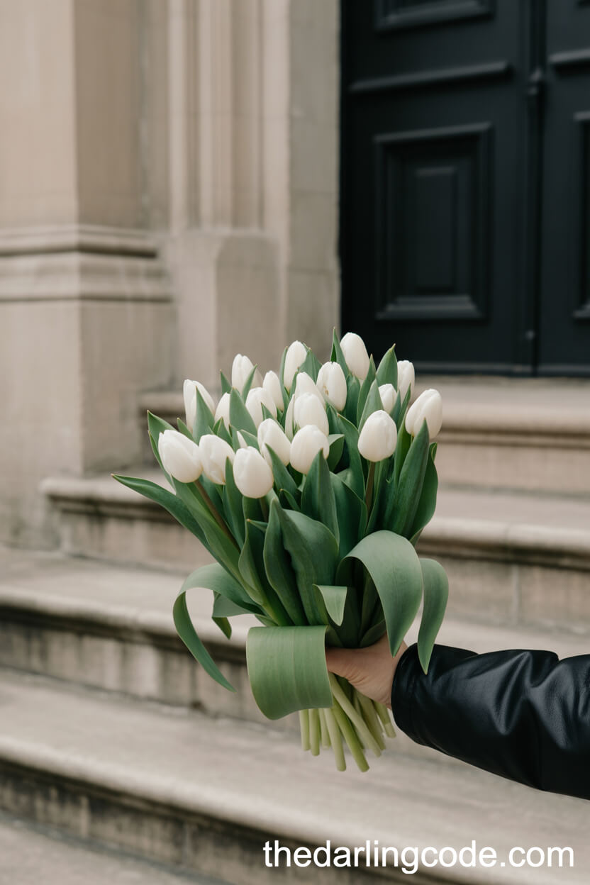 Classic Tulips: Crisp White Tulip Elegance