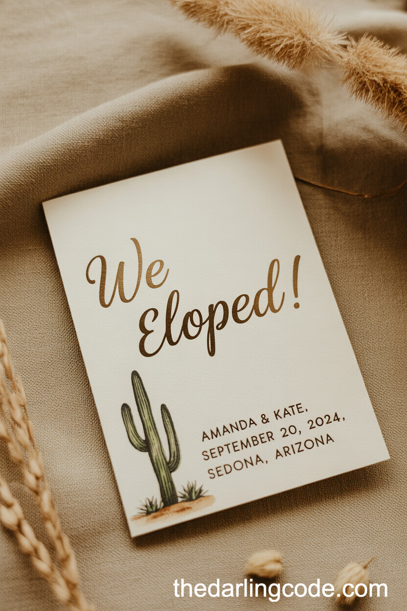 Announcing Your Elopement In Style
