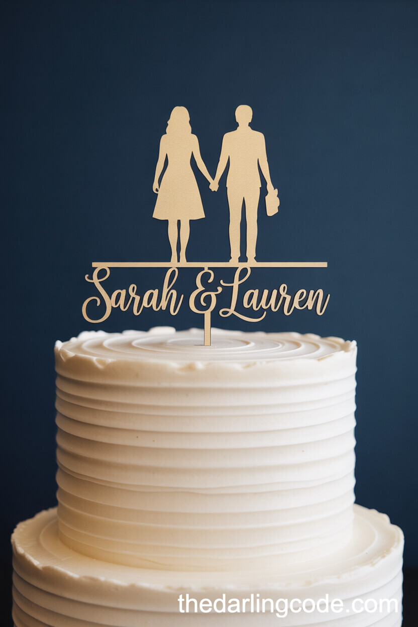 Custom Cake Topper Celebrating Same-Sex Love
