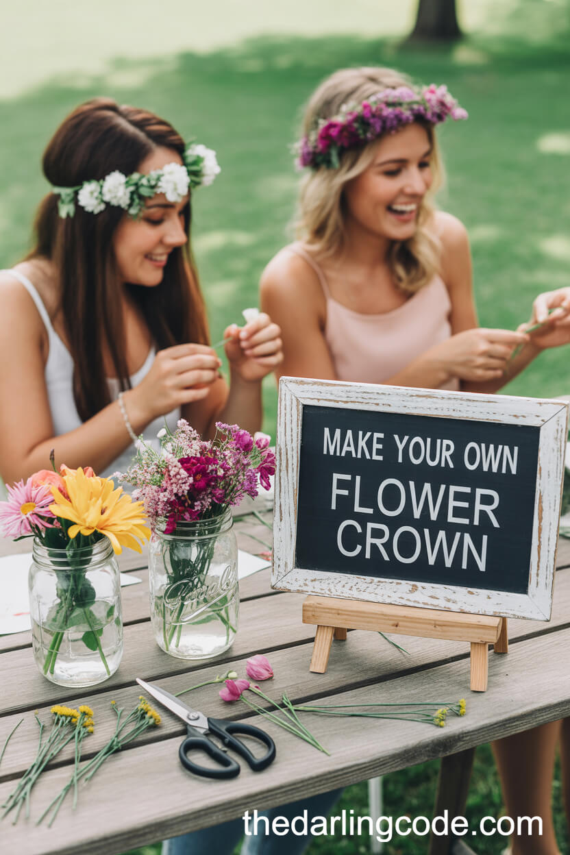 Flower Crown DIY Station For Guests