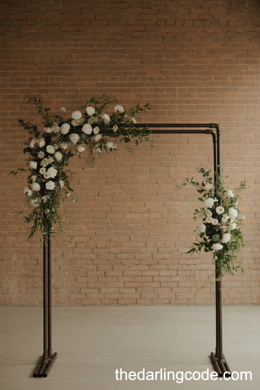 Modern Industrial Metal Pipe Arch