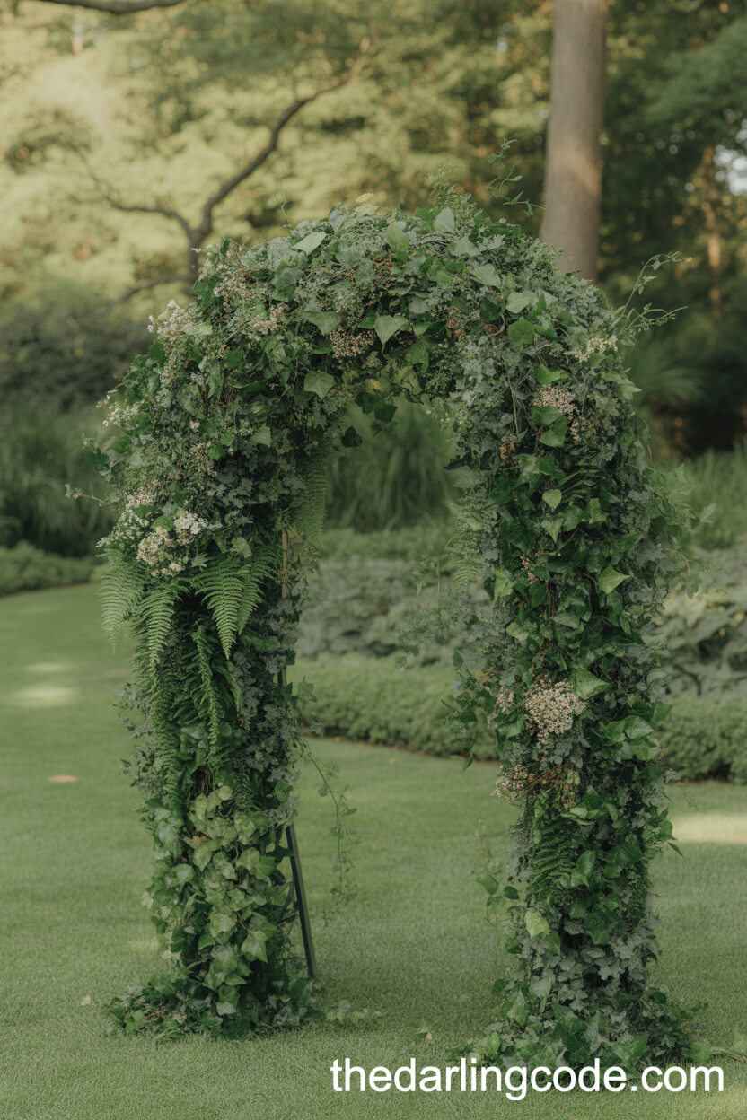 Enchanting Ivy and Fern Woodland Wedding Arch