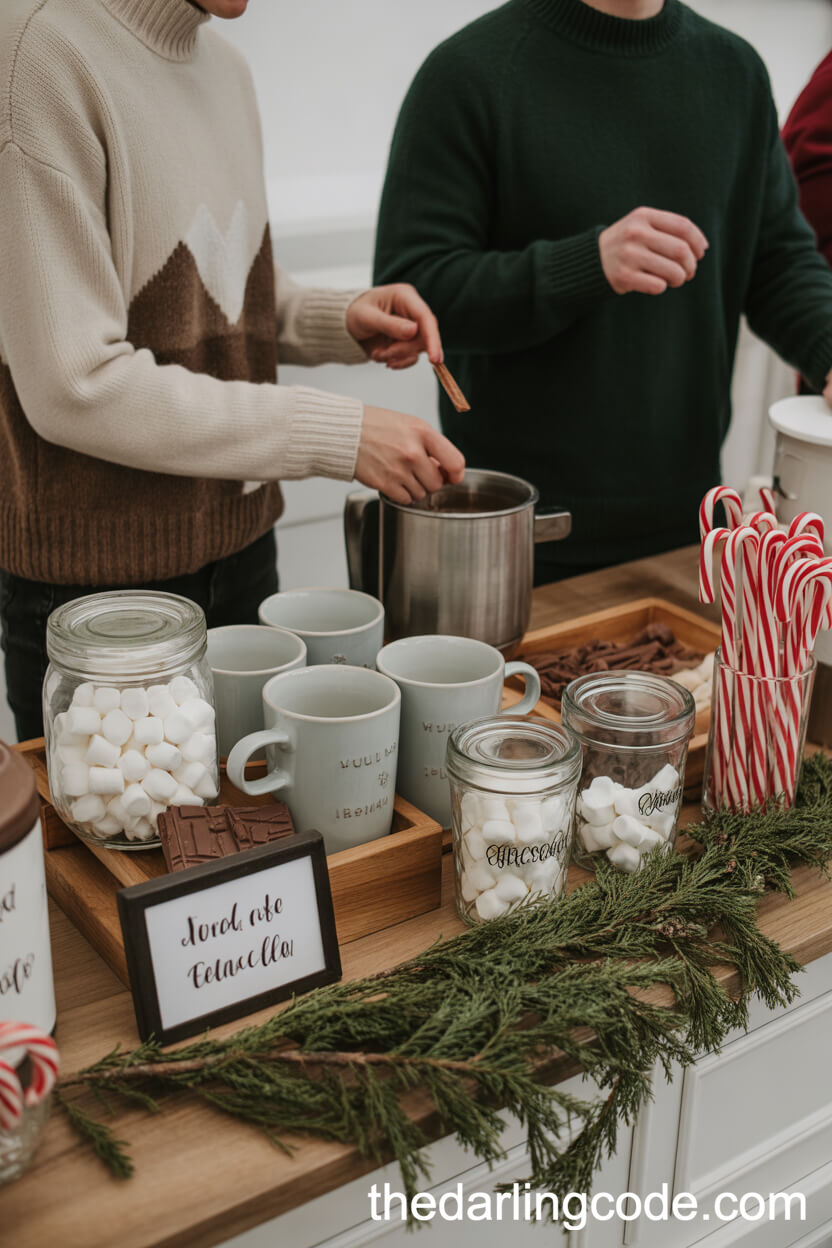 Inviting Hot Chocolate Bar for Winter Parties