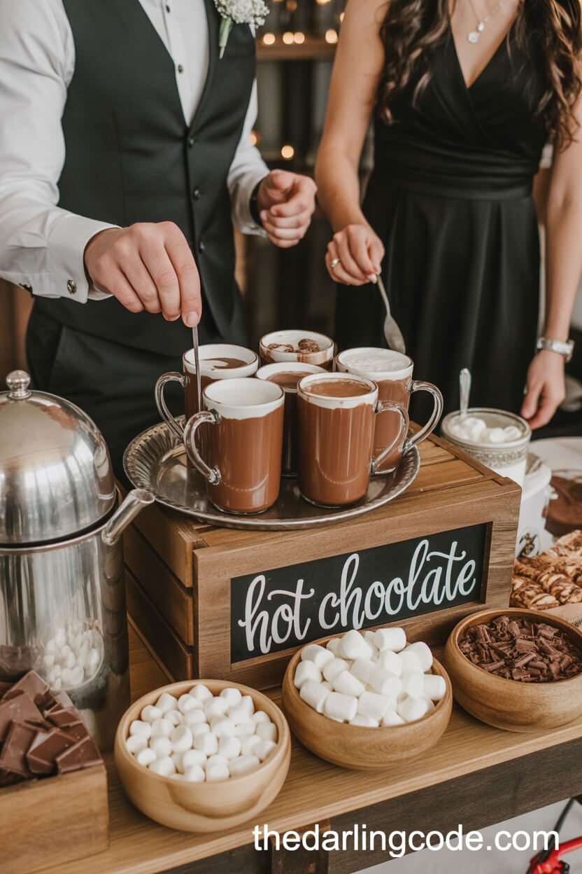 Hot Chocolate Bar for Wedding Guests