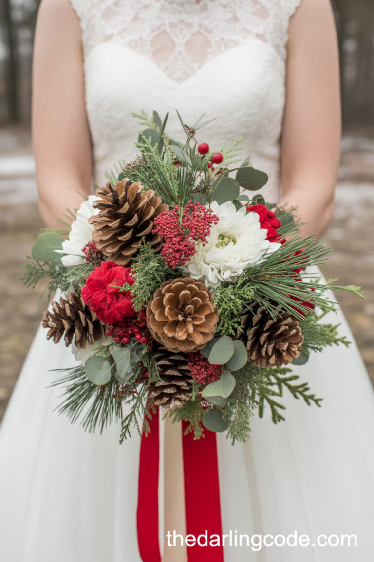 Christmas wedding bouquet ideas