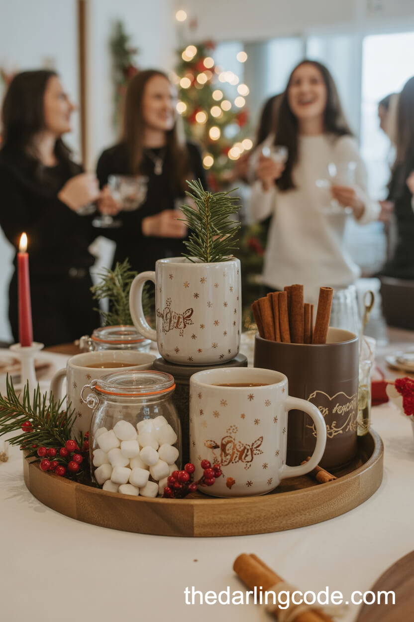 Cozy Hot Cocoa Bar Inspired Wedding Centerpiece