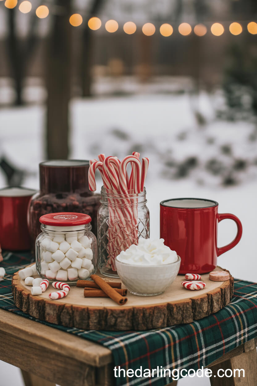 Hot Cocoa Bar Station for a Welcoming Winter Reception