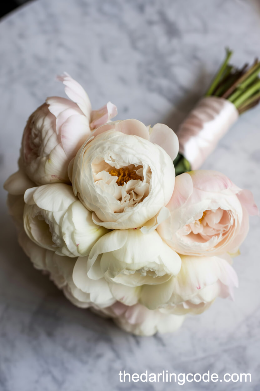 Elegant Peony Bridal Bouquet
