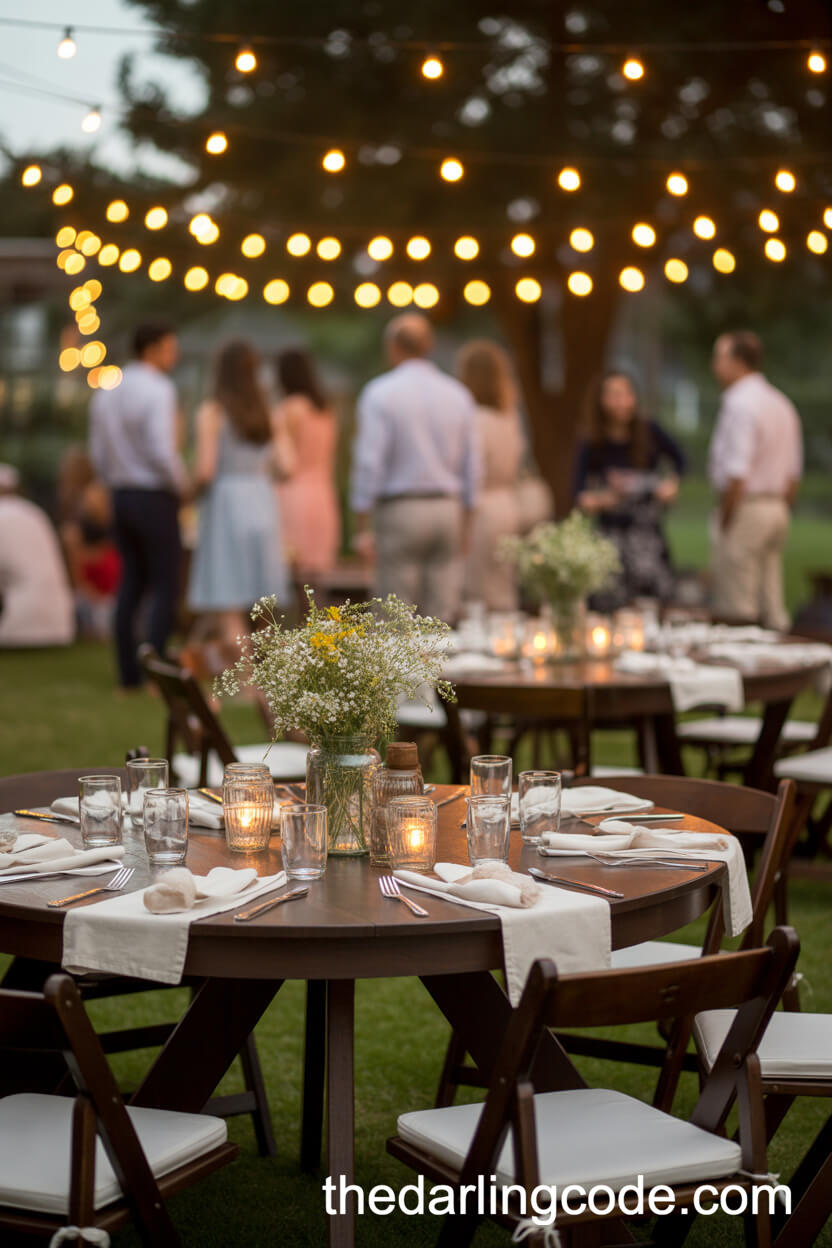 Cozy String Light Dinner Settings