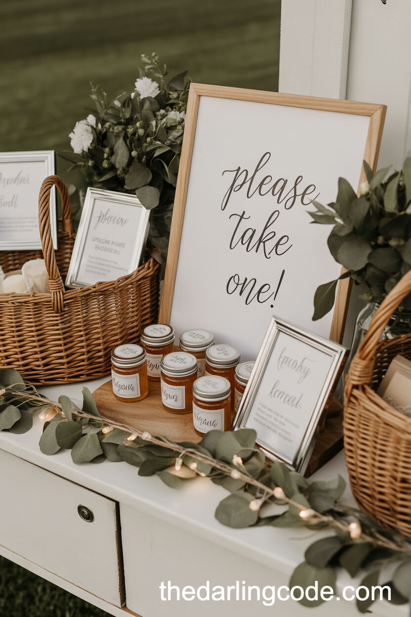 Thoughtful Wedding Favor Table