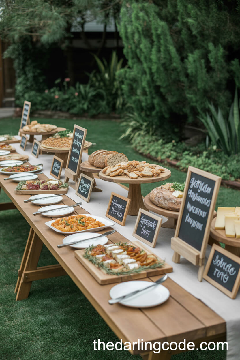 Elegant Backyard Buffet Table