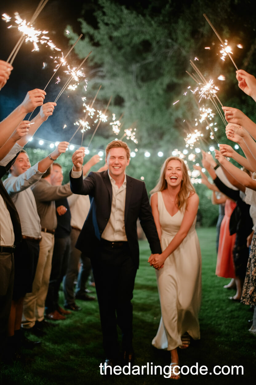Sparkler Tunnel Wedding Send-Off