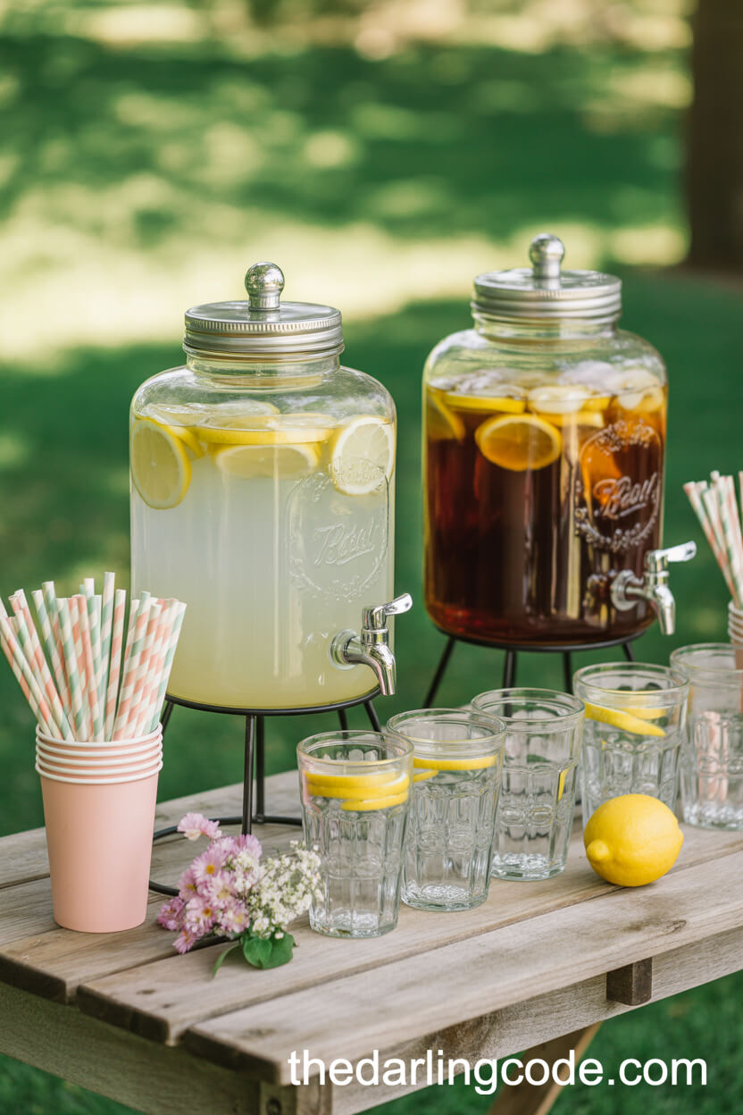 Charming Outdoor Drink Station