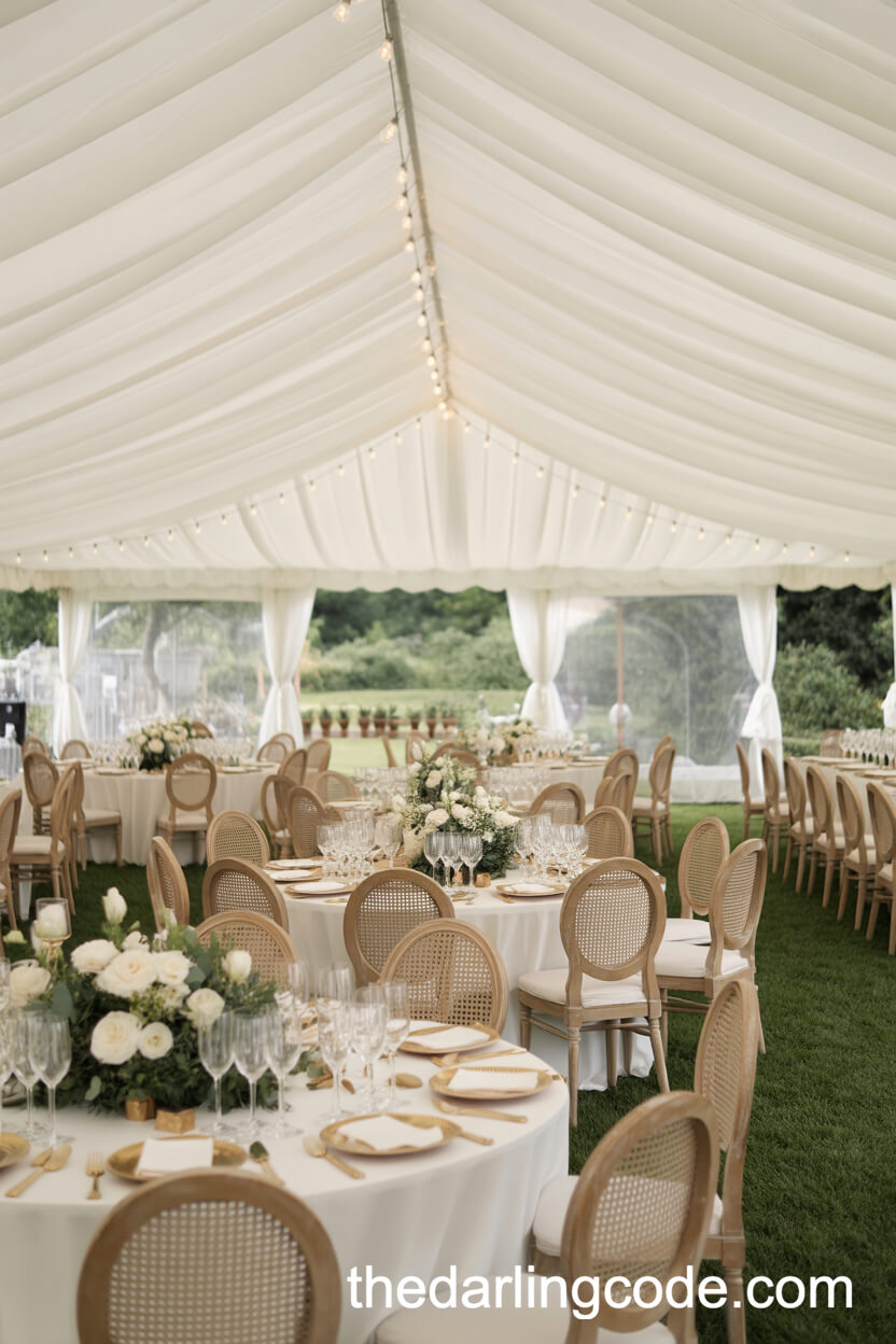 Reception Tent With Garden Views