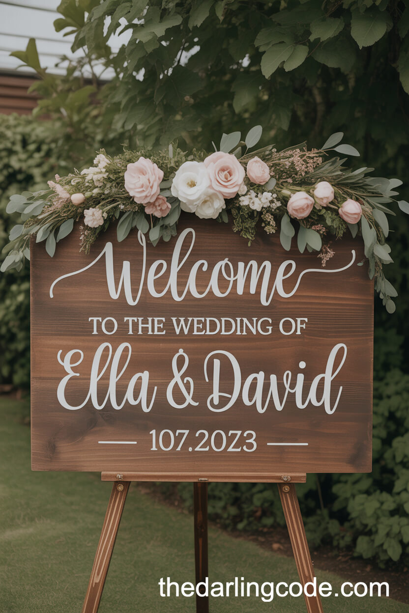 Personalized Wedding Welcome Sign
