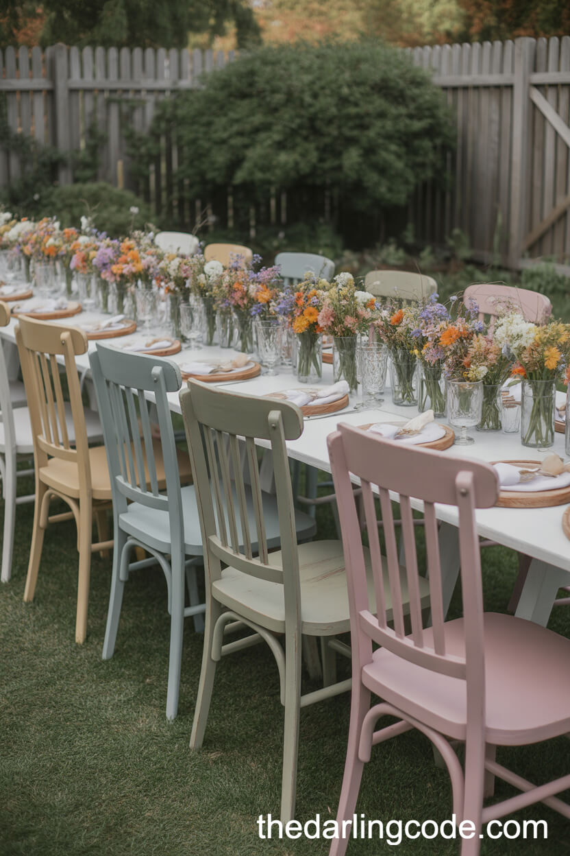 Eclectic Table With Mismatched Vintage Chairs