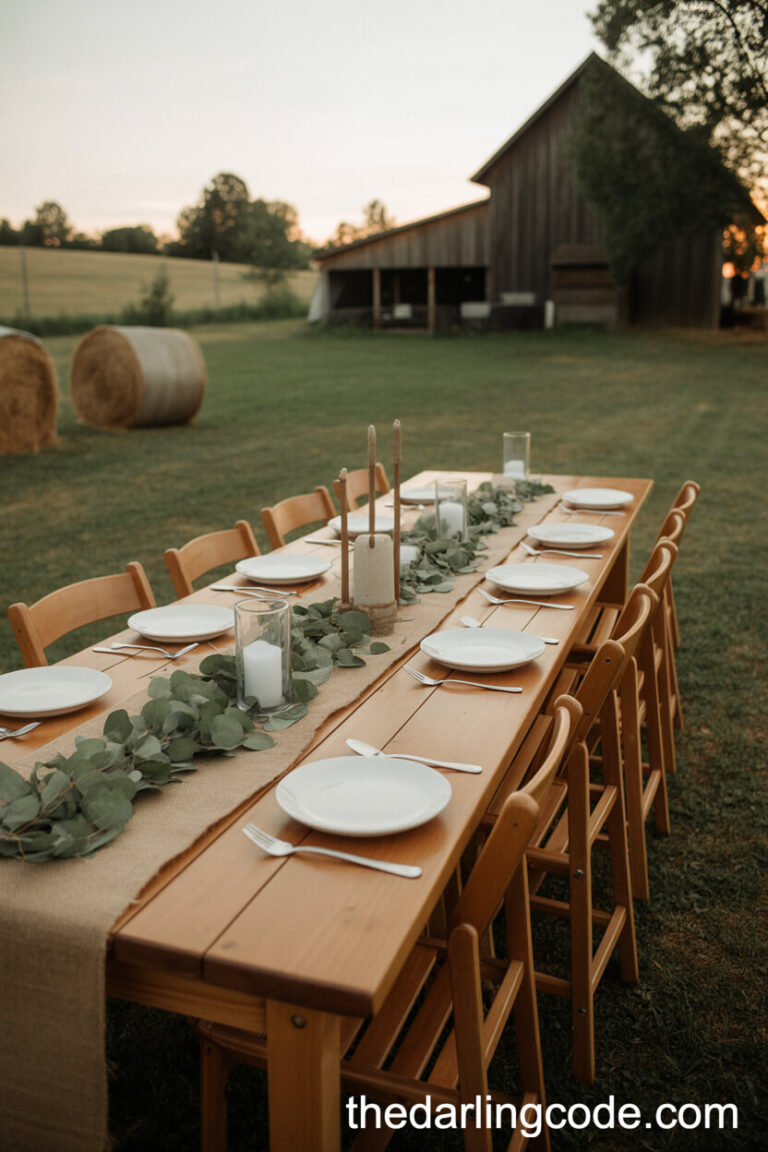 backyard wedding table set up ideas