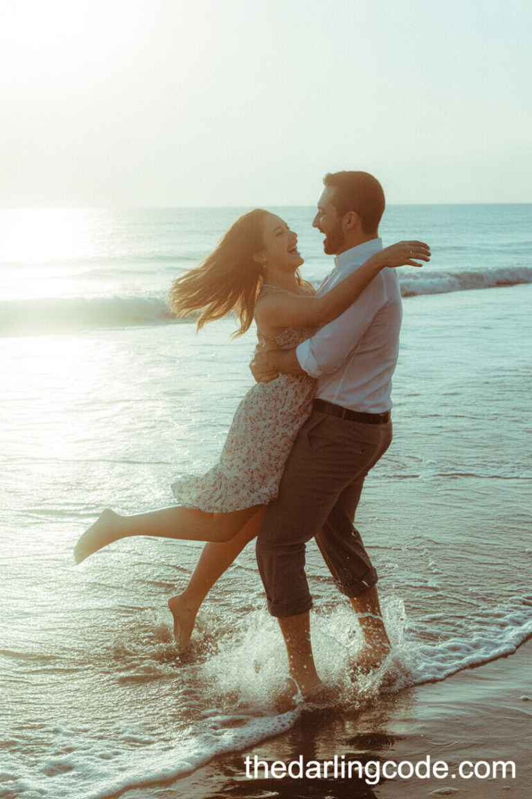beach engagement photos