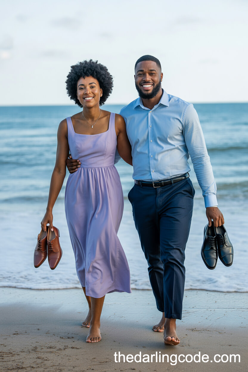 Barefoot Stroll With Shoes In Hand