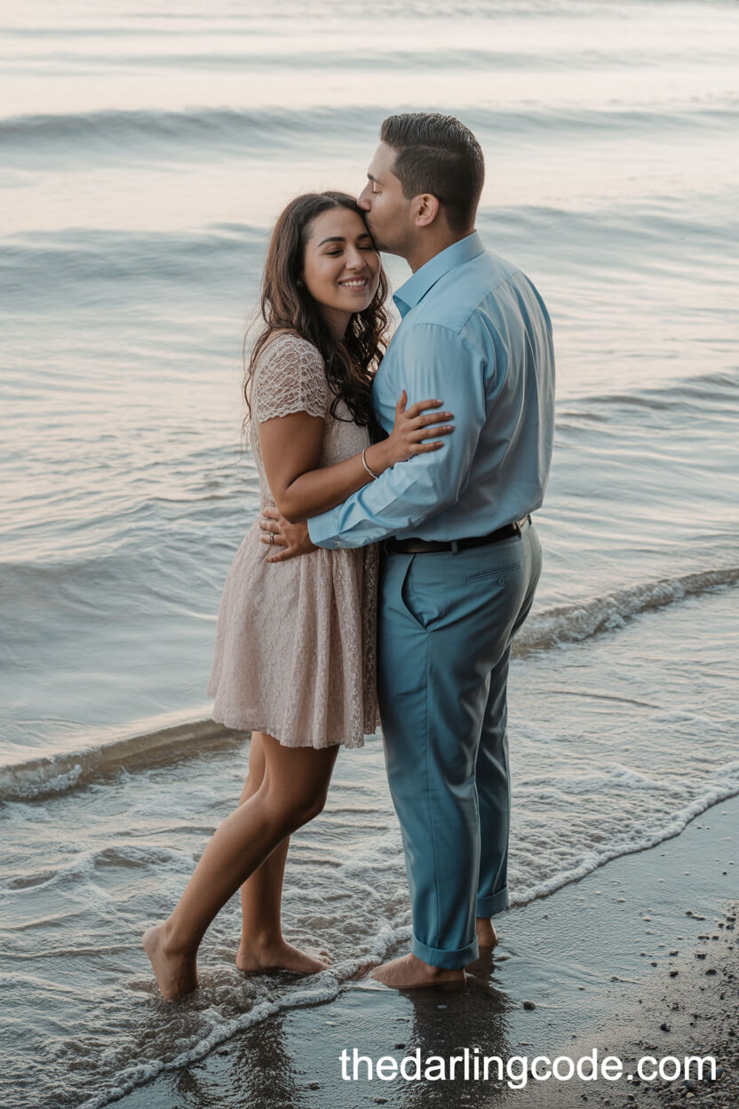 Forehead Kiss By The Water’s Edge