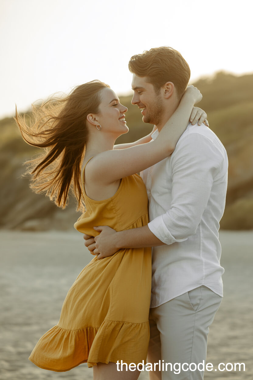 Yellow Sundress With Slim White Shirt And Light Grey Pants