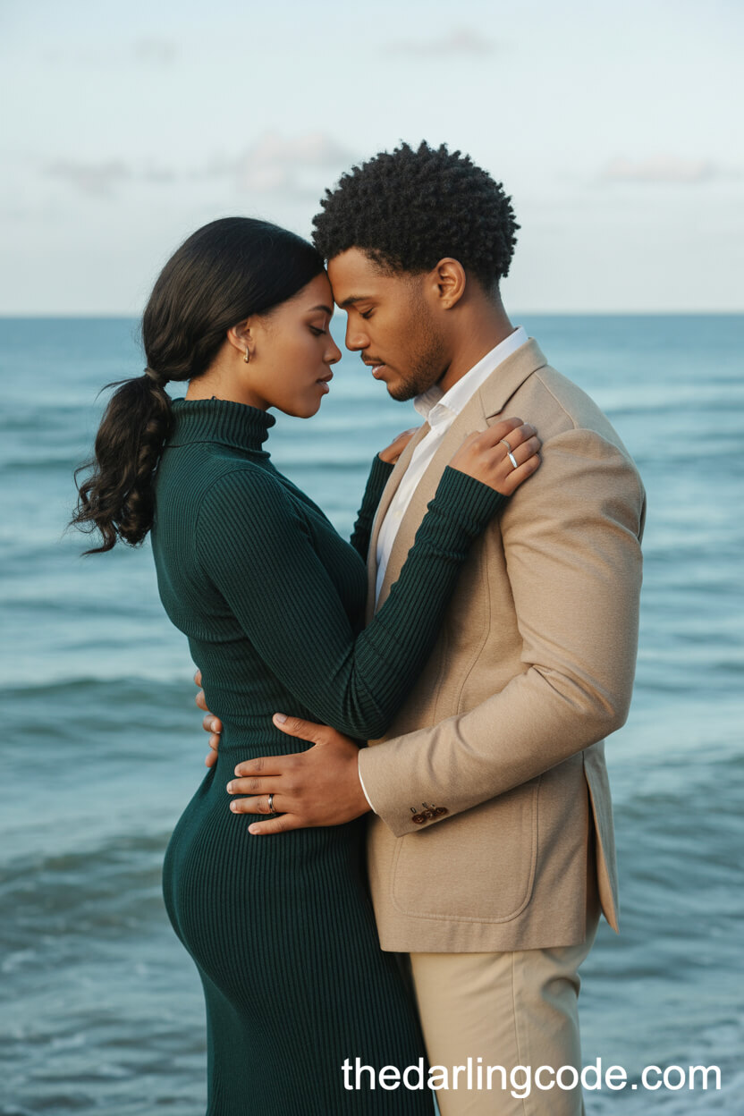 Fitted Dark Green Dress And Tan Blazer With White Shirt
