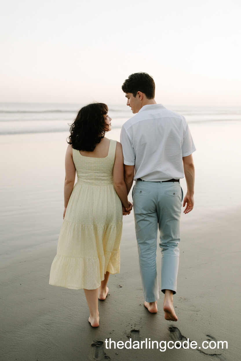 Glancing Back While Walking The Shore