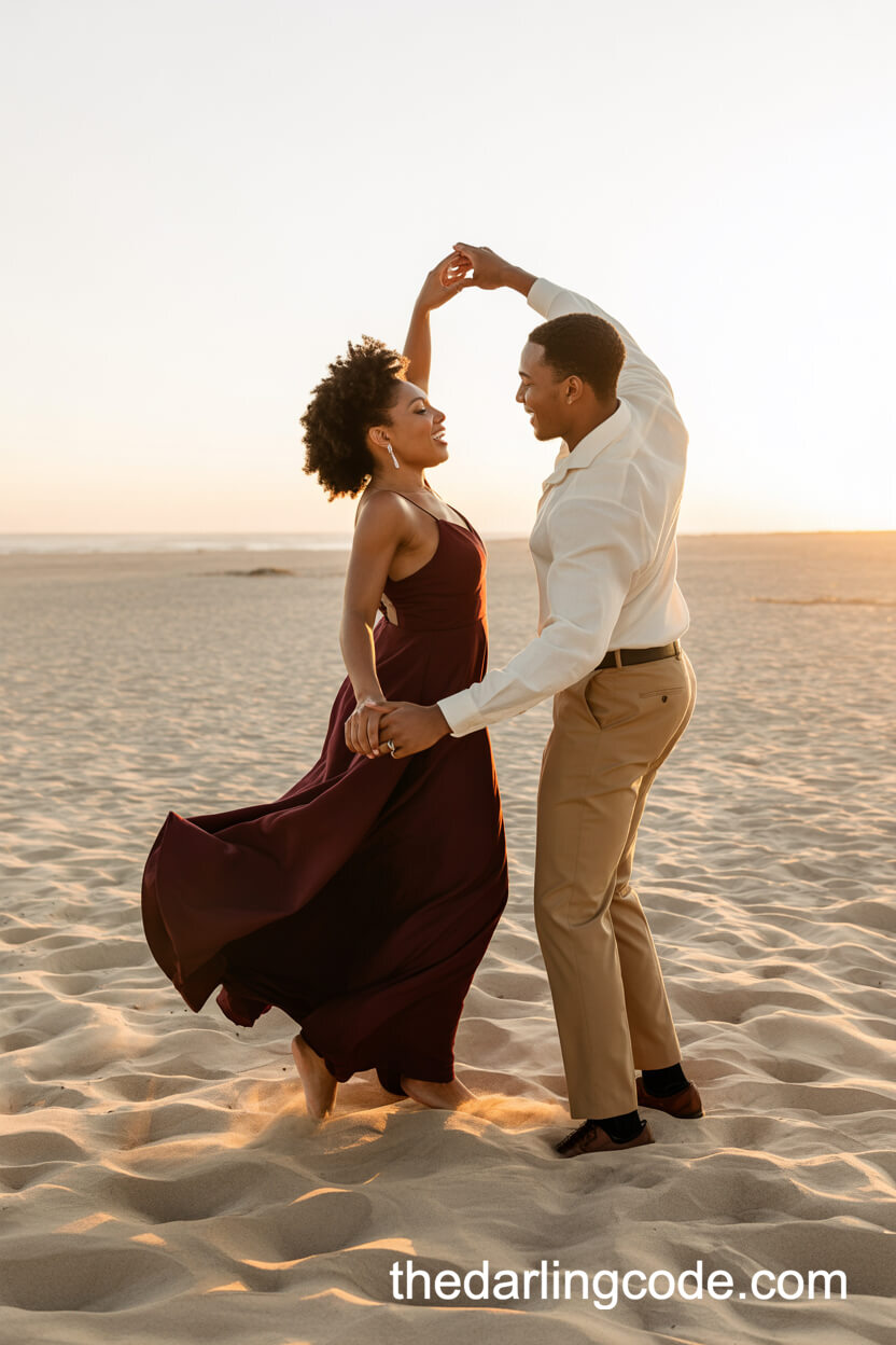 Dancing At Golden Hour On The Dunes