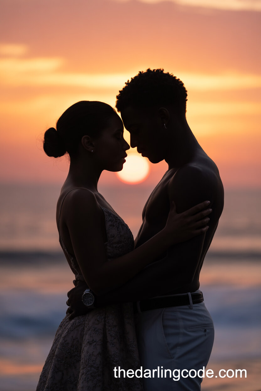 Heart-Shaped Silhouette At Sunset