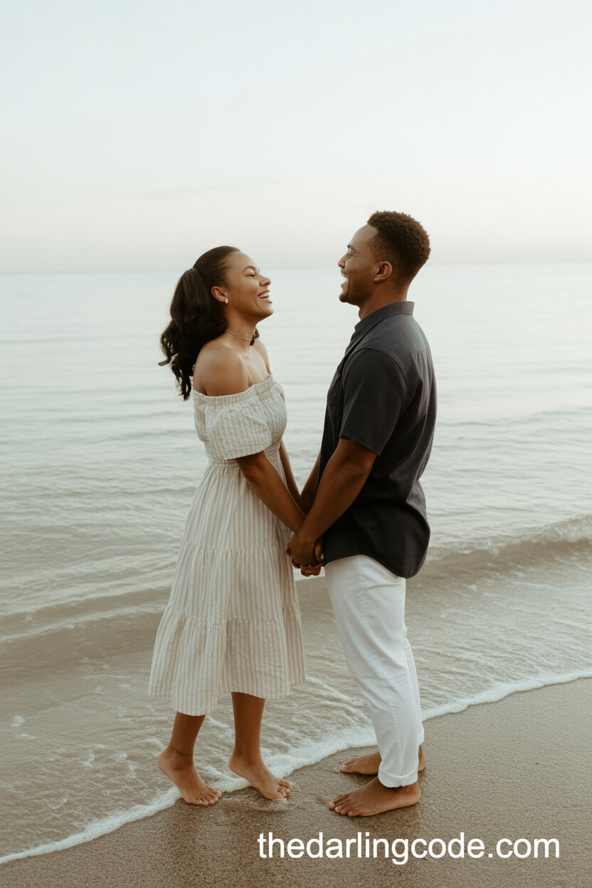 Laughing Together On The Shoreline