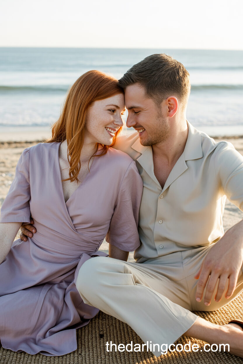 Intimate Moment On A Beach Blanket