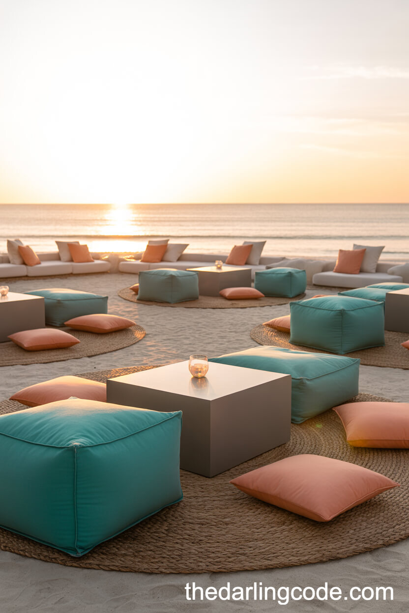 Teal And Peach Beach Wedding Colors