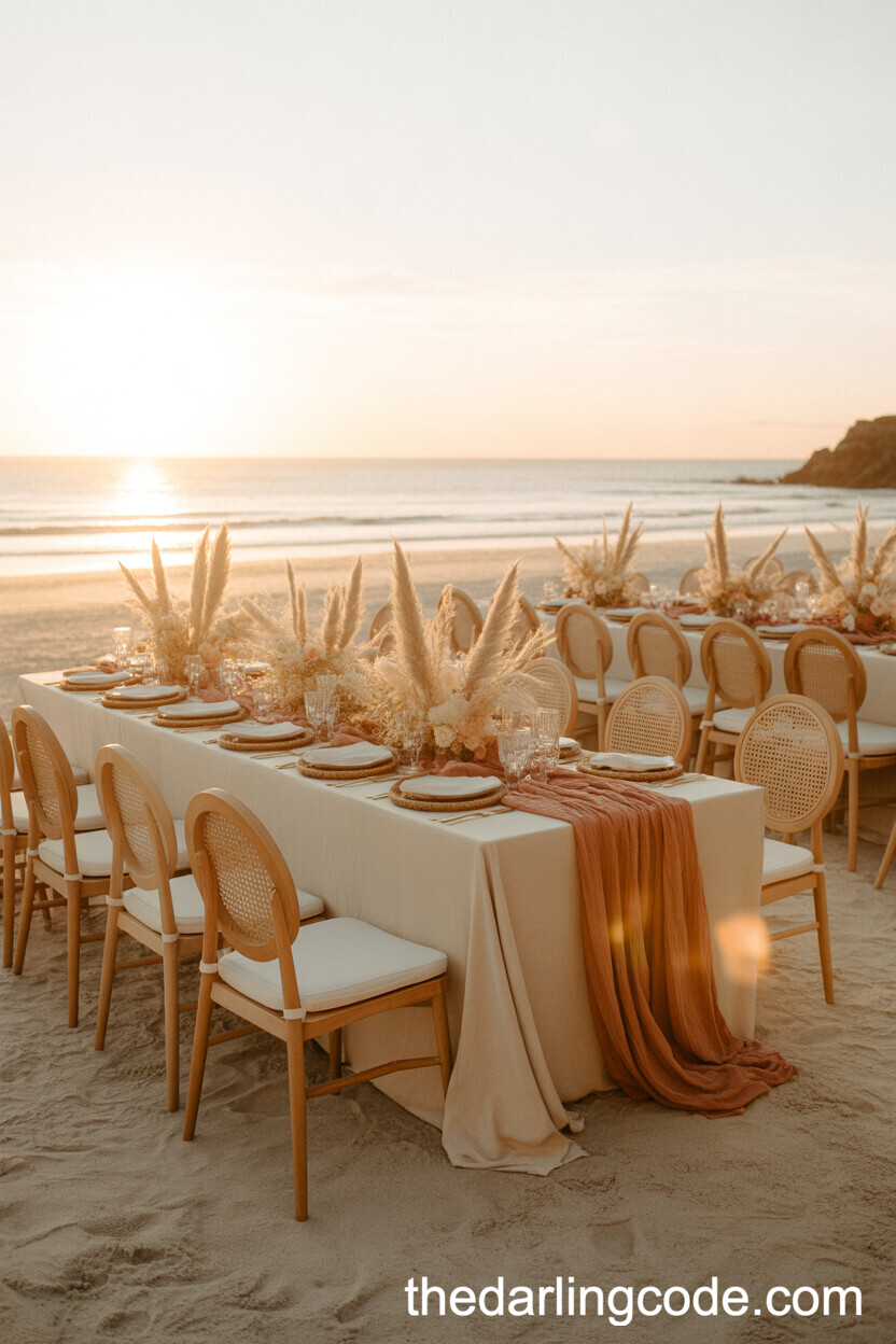 Terracotta And Cream Beach Wedding Colors