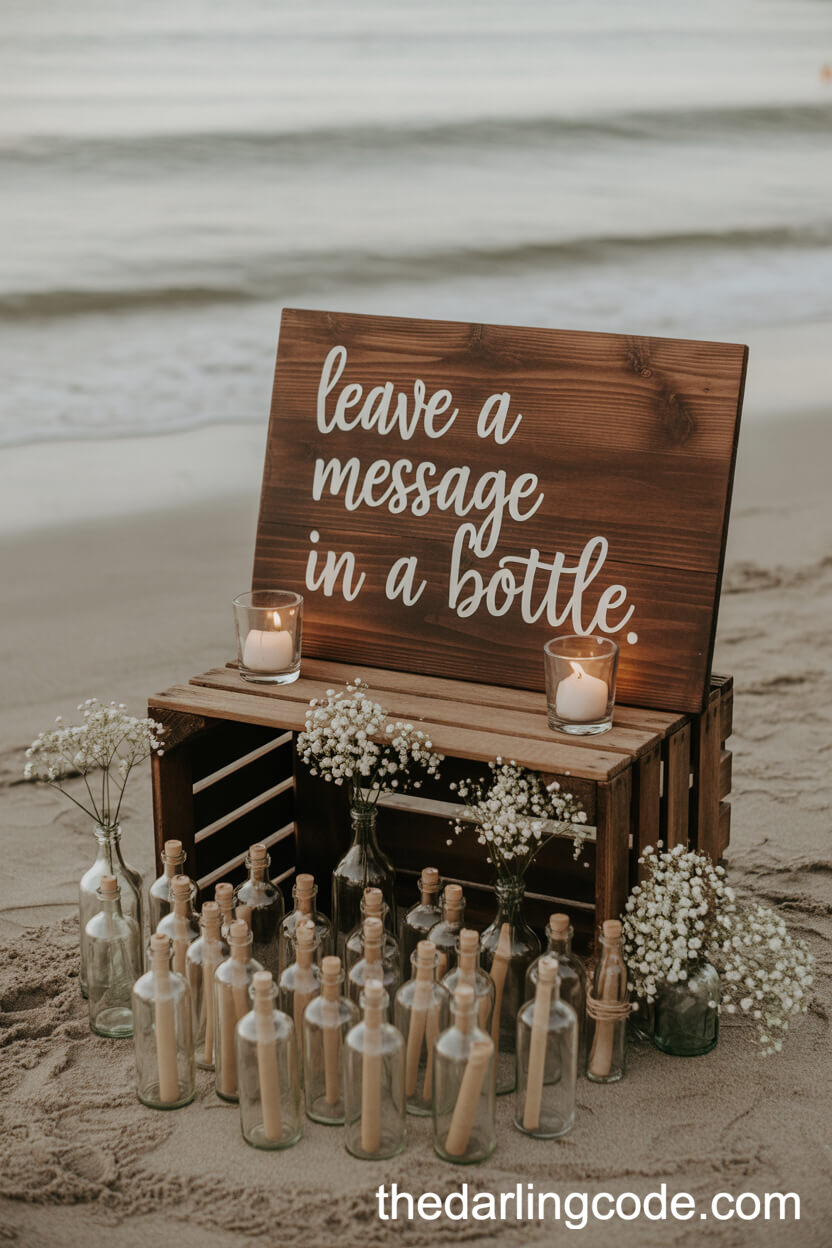 Message In A Bottle Guest Book Table