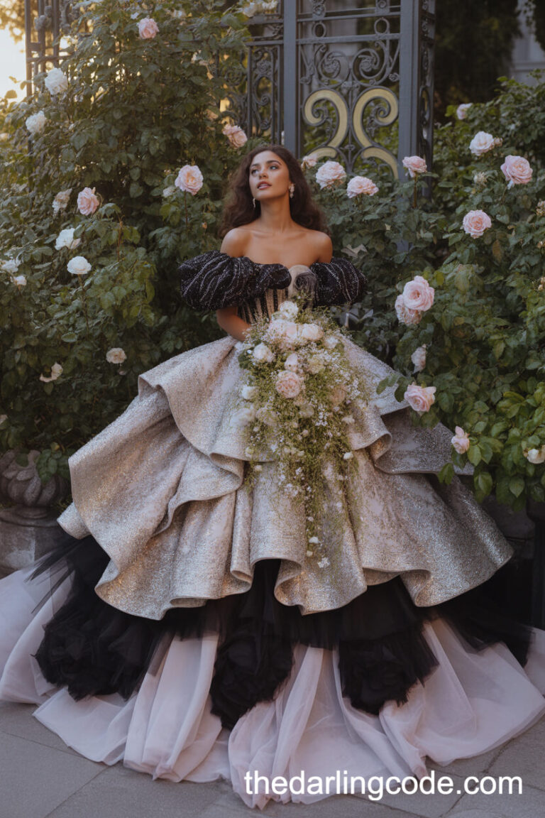 black and white wedding dresses