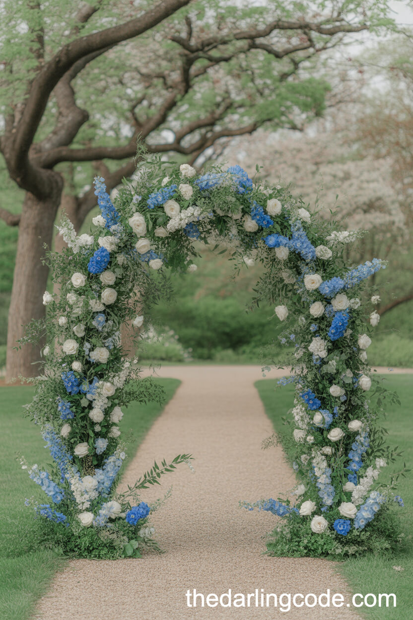 Lush Spring Garden Wedding Floral Arch