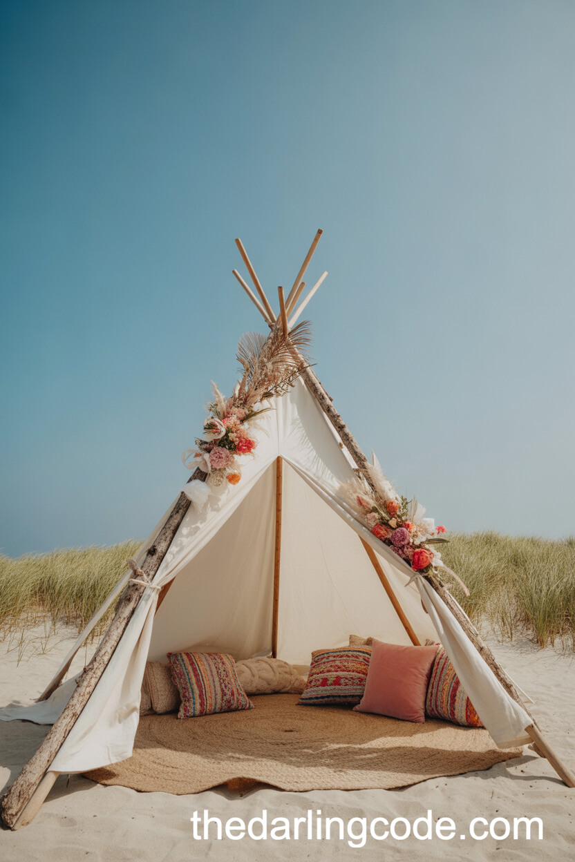 Boho Teepee Lounge On The Sand
