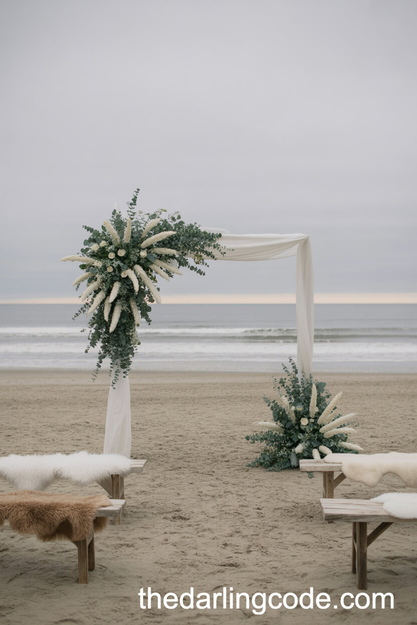 Minimalist Winter Wedding Setup