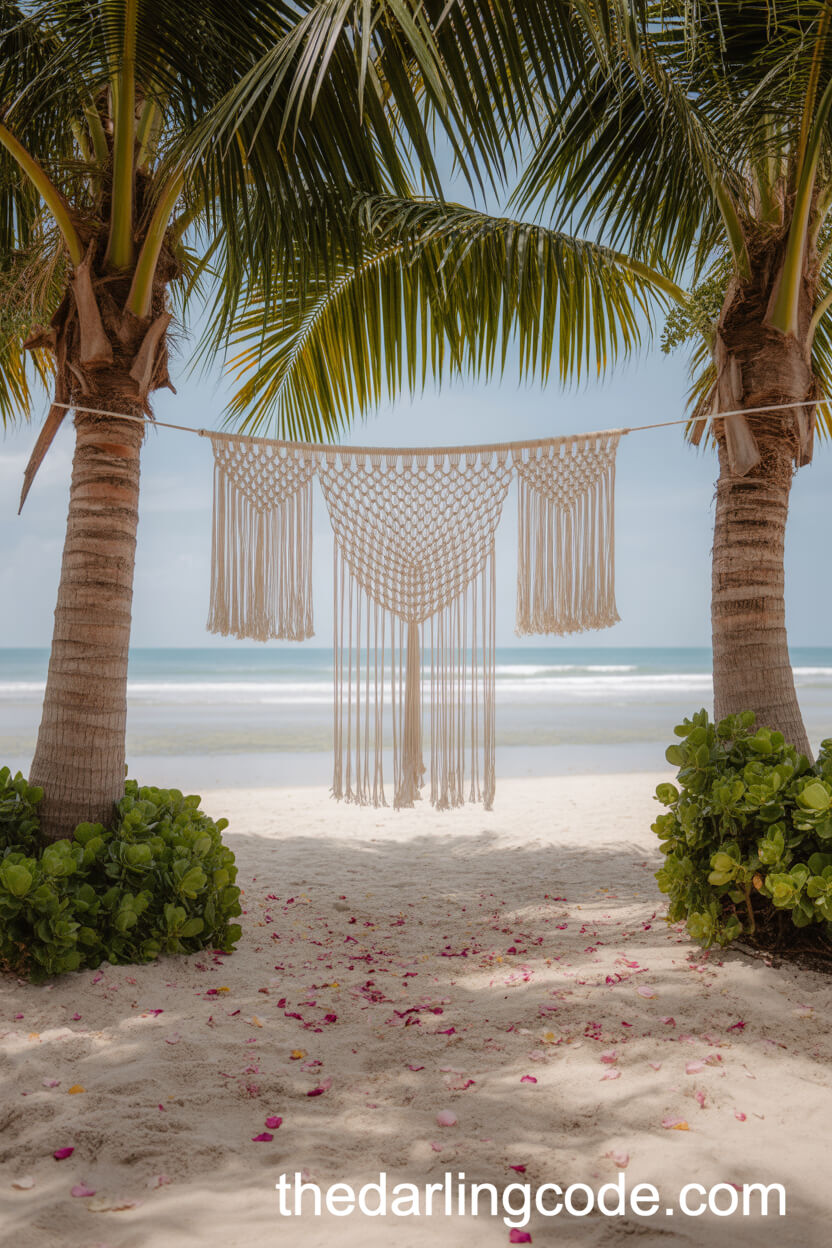 Macramé Tapestry Ceremony Backdrop
