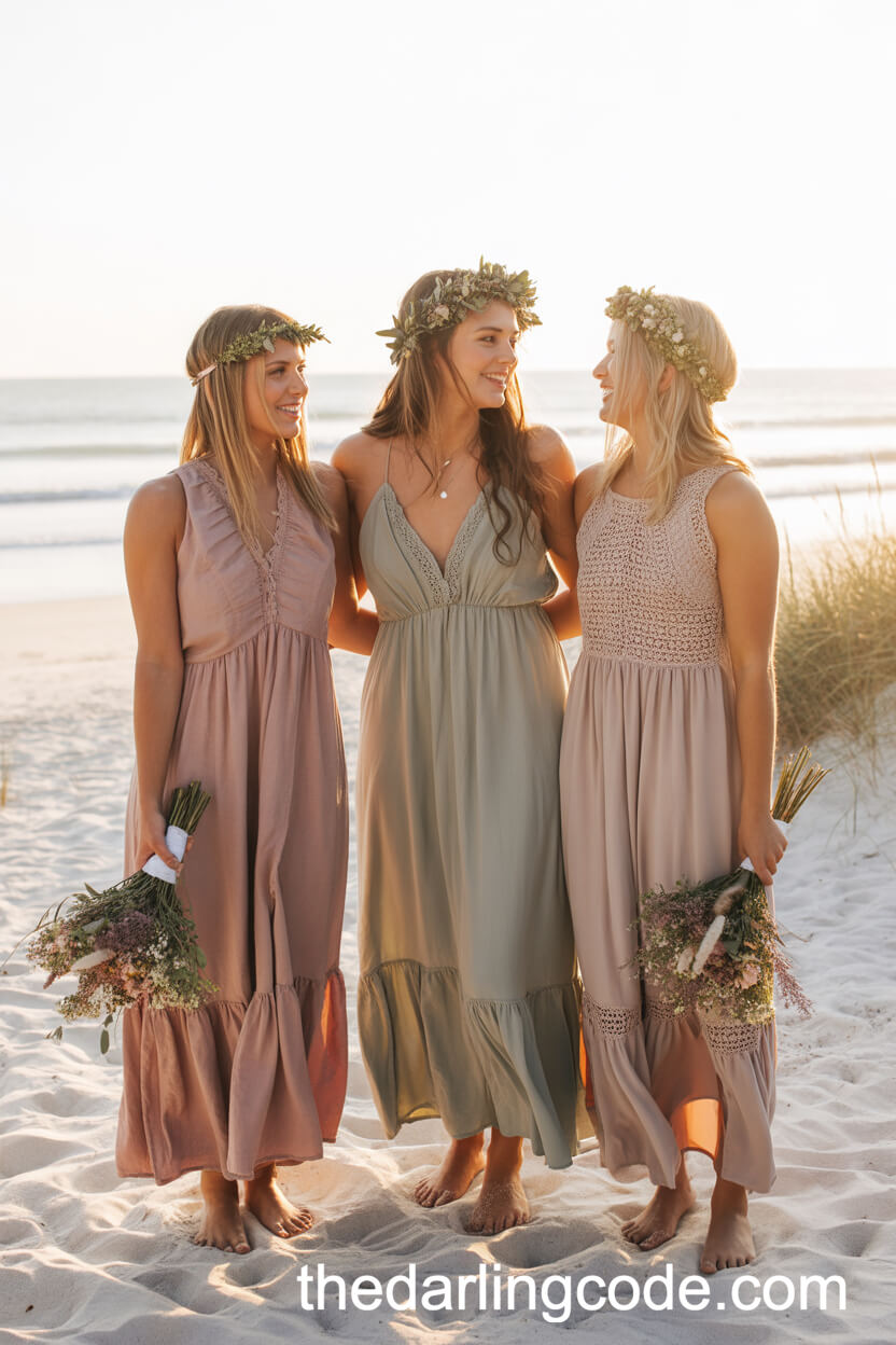 Mismatched Boho Bridesmaid Dresses