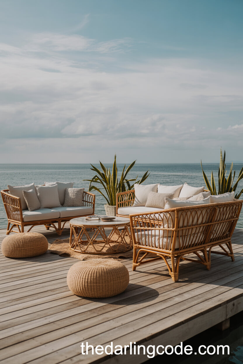 Cozy Boho Beach Lounge Area