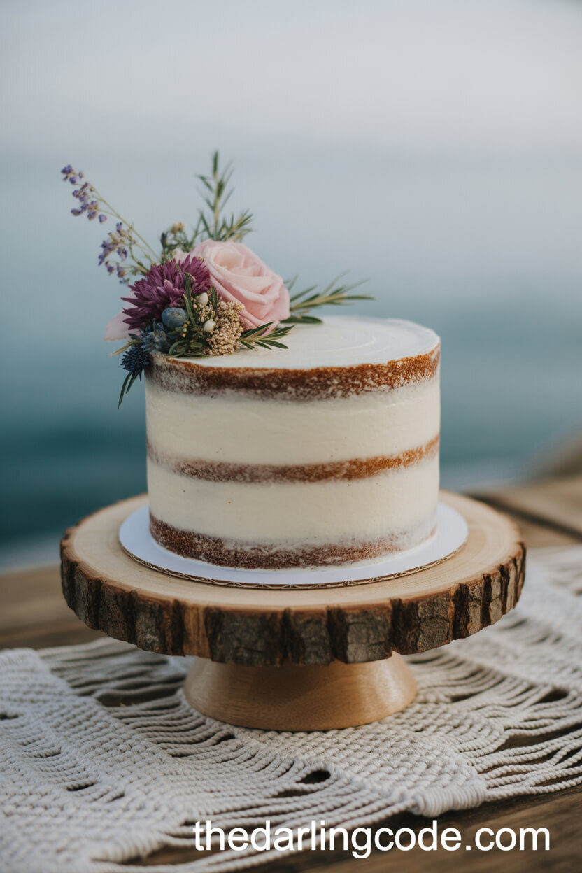 Semi-Naked Cake With Edible Flowers