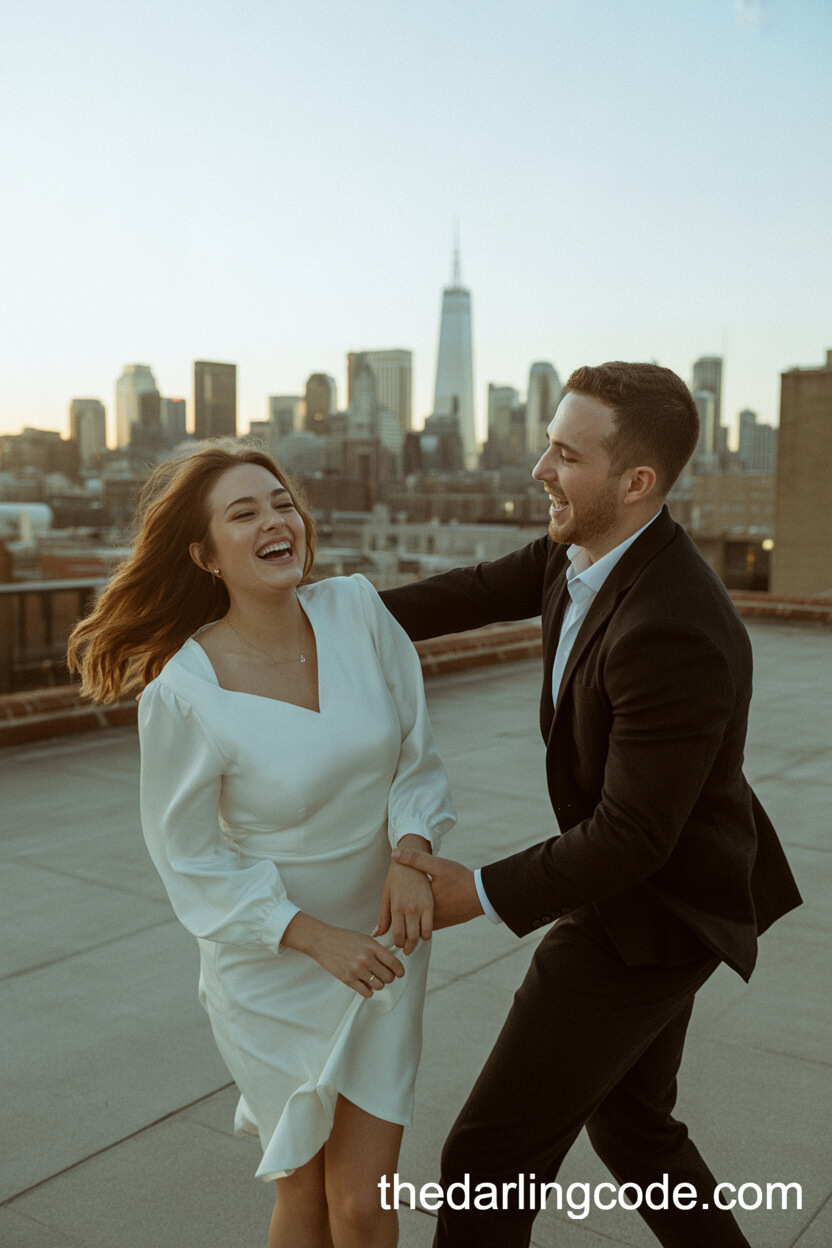 Rooftop City Spin At Sunset