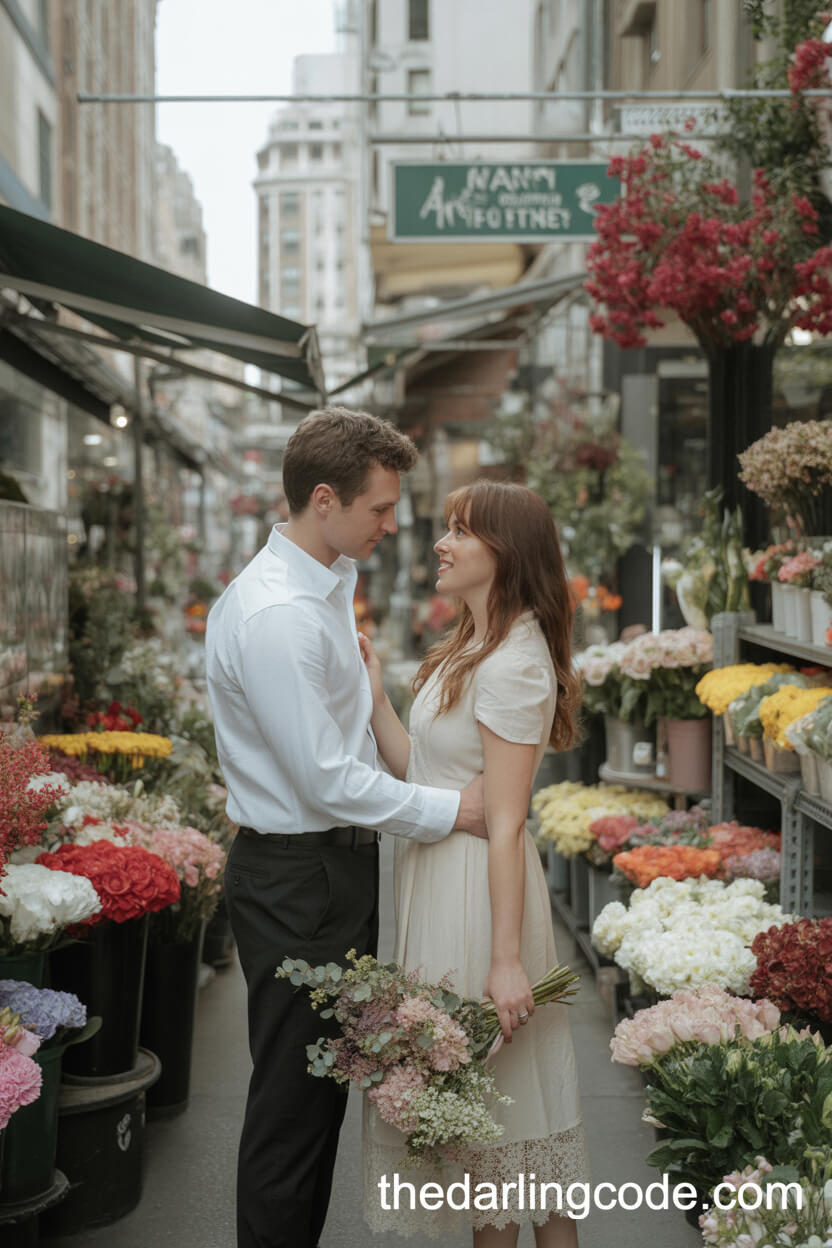 Among Blooms In A Flower Shop